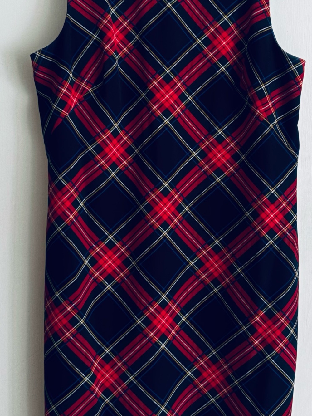 Lauren Ralph Lauren Red and Navy Plaid Sleeveless Dress size 18